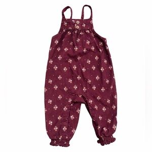 Anko Baby Floral Corduroy Romper 3–6 Months Burgundy